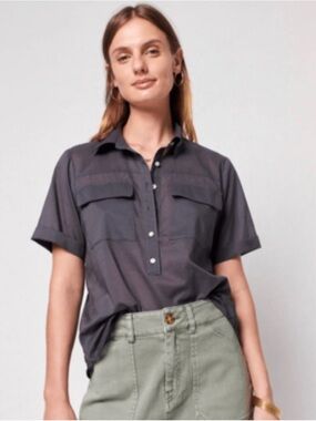 Faherty 100% cotton uptown popover shirt size XS